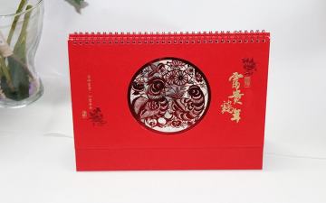 高檔镂金工藝台曆定做，定做